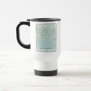 Istanbul Türkei Stadtplan Minimal Design Kaffee Reisebecher