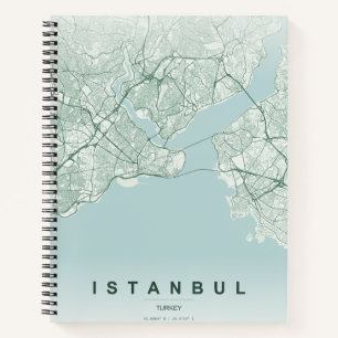 Istanbul Türkei Stadtplan Minimal Design Notizbuch