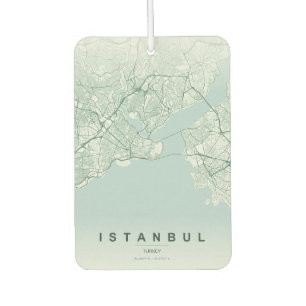 Istanbul Türkei Stadtplan Minimales Design Autolufterfrischer