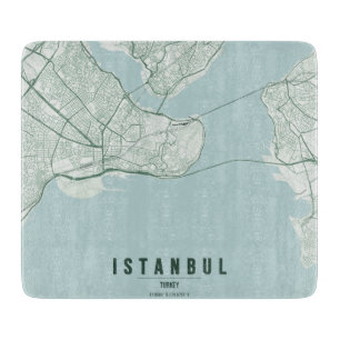 Istanbul Türkei Stadtplan Minimales Design Schneidebrett