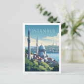 Istanbul Türkei Vintag Bekannter Reiseort Postkarte (Stehend Vorderseite)