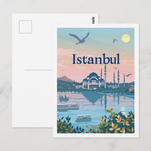 Istanbul Türkei Vintag Bekannter Reiseort Postkarte (Vorne/Hinten)