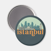 Istanbul Türkei Vintage Stadt Skyline Stadtbild Ku Magnet (Vorderseite/Rückseite)