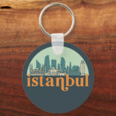 Istanbul Türkei Vintage Stadt Skyline Stadtbild Ku Schlüsselanhänger (Vorderseite)