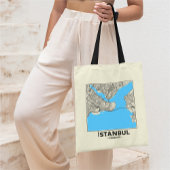 Istanbul, Turkey City Map Tote Bag Tragetasche