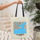 Istanbul, Turkey City Map Tote Bag Tragetasche