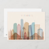 Istanbul, Turkey | City Skyline Postkarte (Vorne/Hinten)