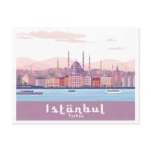 Istanbul Turkey Pastel Travel Design