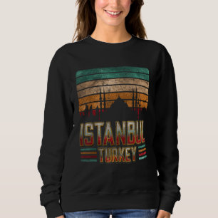 Istanbul Turkey Retro Vintag Sunset Skyline Istan Sweatshirt