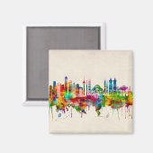 Istanbul Turkey Skyline Magnet (Vorderseite/Rückseite)