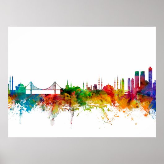 Istanbul Turkey Skyline Poster (Vorne)