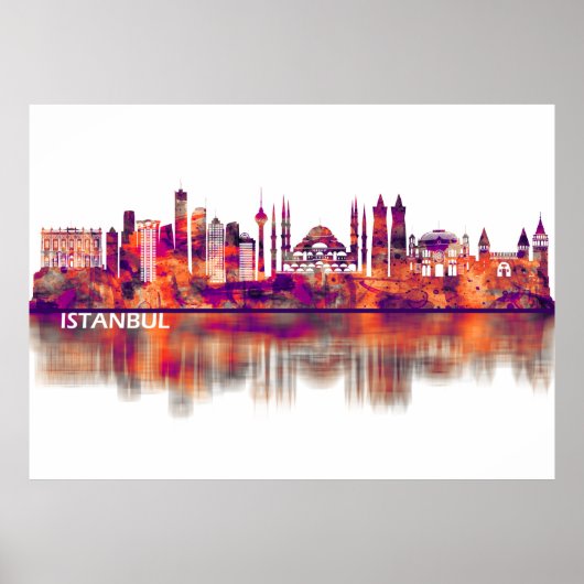 Istanbul Turkey Skyline Poster (Vorne)