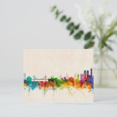 Istanbul Turkey Skyline Postkarte (Stehend Vorderseite)