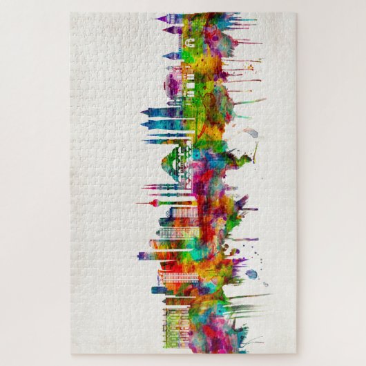 Istanbul Turkey Skyline Puzzle (Vertikal)