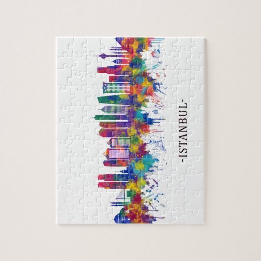 Istanbul Turkey Skyline Puzzle (Vertikal)