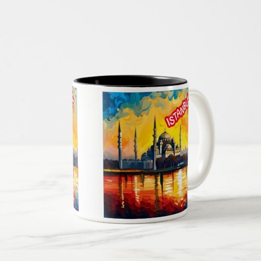 Istanbul Turkey Souvenir Zweifarbige Tasse (VorderseiteRechts)