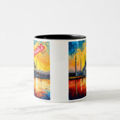Istanbul Turkey Souvenir Zweifarbige Tasse (Mittel)