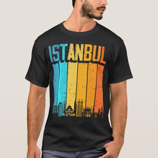 Istanbul Turkey Sunset Skyline Istanbul T-Shirt (Vorderseite)