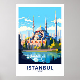 Istanbul Turkey Travel Print Poster