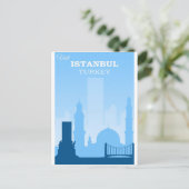 Istanbul Turkey Vintage Travel Poster Postkarte (Stehend Vorderseite)