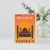 Istanbul Turkey Vintage Travel Poster Postkarte (Stehend Vorderseite)