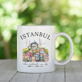 Istanbul Turkey Watercolor art city landscape Kaffeetasse