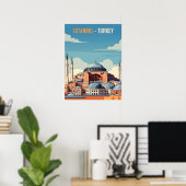 Istanbul Turkey with hagia Sophia and minarets Poster (Heimbüro)