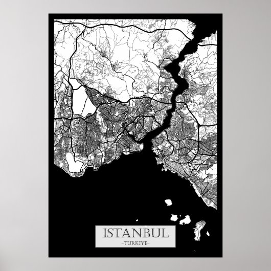 Istanbul Türkiye Map Poster (Vorne)
