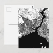 Istanbul Türkiye Map Postkarte (Vorne/Hinten)