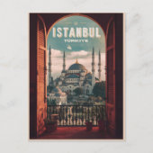 Istanbul Turkiye Reise Vintage Souvenirgeschenke Postkarte (Vorderseite)