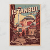 Istanbul Turkiye Reise Vintage Souvenirgeschenke Postkarte (Vorderseite)