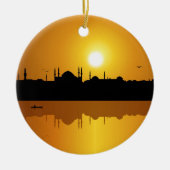Istanbul und Sonnenuntergang Keramikornament (Vorne)