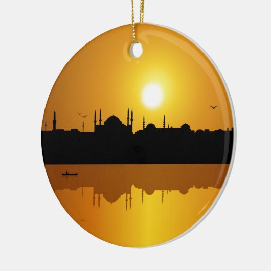 Istanbul und Sonnenuntergang Keramikornament (Links)
