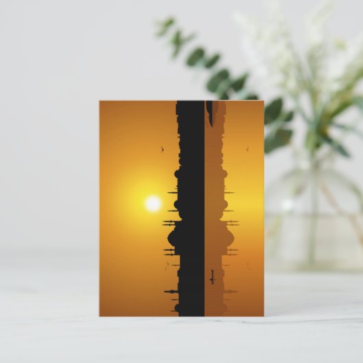 Istanbul und Sonnenuntergang Postkarte (Stehend Vorderseite)