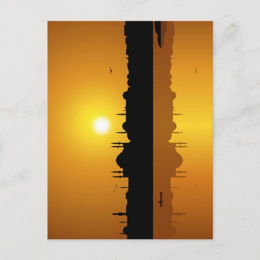 Istanbul und Sonnenuntergang Postkarte (Vorderseite)