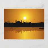 Istanbul und Sonnenuntergang Postkarte (Vorderseite)