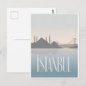 Istanbul Vintag Postkarte (Vorne/Hinten)