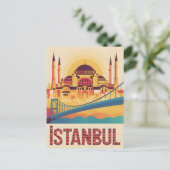 Istanbul Vintag Postkarte (Stehend Vorderseite)