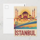 Istanbul Vintag Postkarte (Vorne/Hinten)