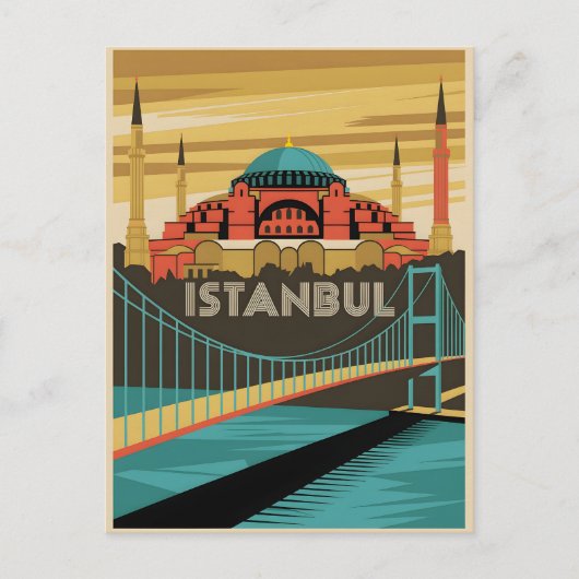 Istanbul Vintag Postkarte (Vorderseite)