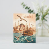 Istanbul Vintag Postkarte (Stehend Vorderseite)