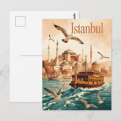 Istanbul Vintag Postkarte (Vorne/Hinten)