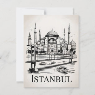 Istanbul Vintage Postkarte