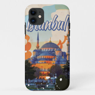 Istanbul Vintage Travel Poster iPhone 11 Hülle