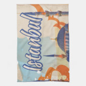 Istanbul Vintage Travel Poster Geschirrtuch (Vertikal)