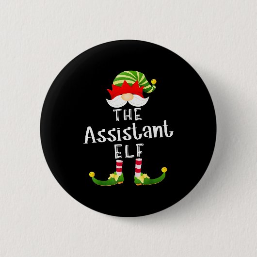 Istant Elf Group Christmas Funny Pajama Party Button (Vorderseite)