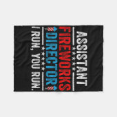 Istant Fireworks Director Funny 4. Juli Men Wo Fleecedecke (Vorderseite (Horizontal))