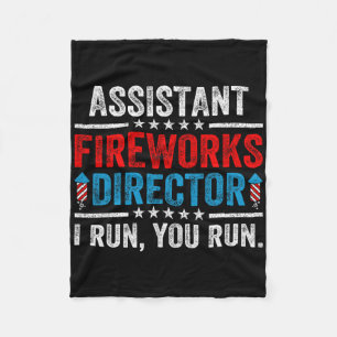 Istant Fireworks Director Funny 4. Juli Men Wo Fleecedecke