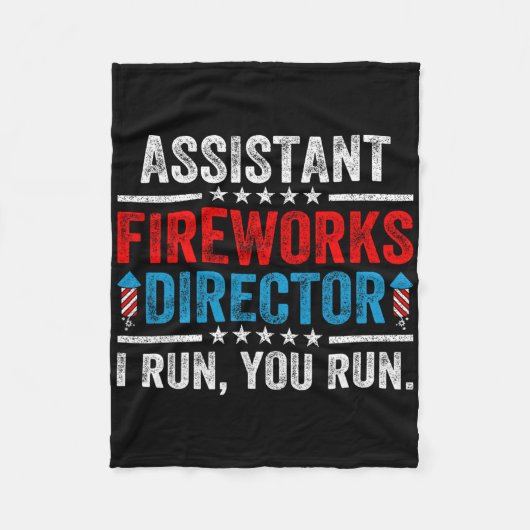 Istant Fireworks Director Funny 4. Juli Men Wo Fleecedecke (Vorderseite)