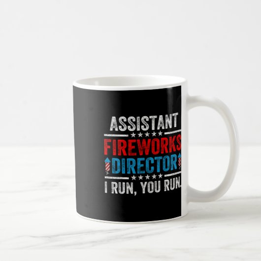 Istant Fireworks Director Funny 4. Juli Men Wo Kaffeetasse (Rechts)